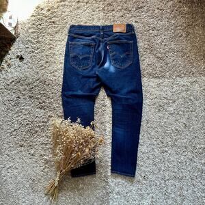 Levi’s 512 Premium Big E Red Tab Blue Navy Jeans Slim Fit Men’s Size 33x30